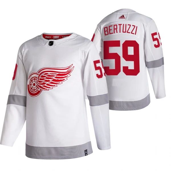 Detroit Red Wings Trikot Tyler Bertuzzi 59 2022 Reverse Retro Weiß Authentic